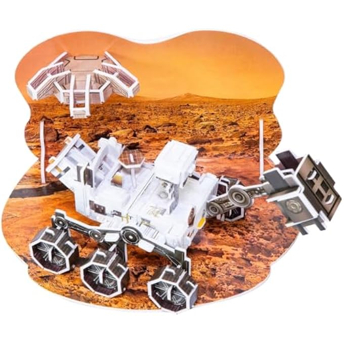 3D PUZZLE SPACE & ORBITAL CURIOSITY ROVER MINI UNIQUE & COLLECTIBLE MODEL ASSEMBLY BUILDING KIT FOR KIDS & ADULTS 58PCS - Image 3